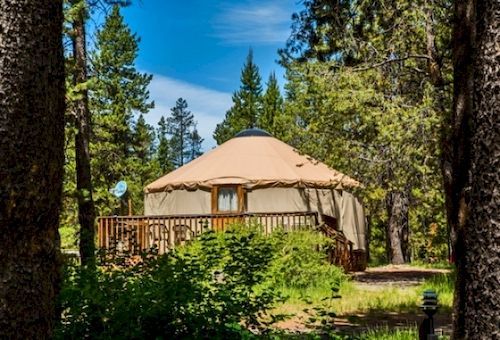 Bend-Sunriver Camping Resort Studio Cabin 6 Luaran gambar
